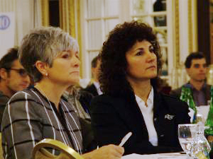 Attendees listening