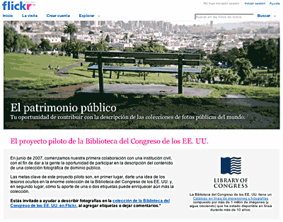 portada del proyecto de la biblioteca del congreso en flickr