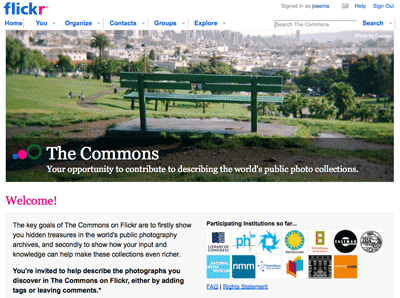 Flickr Commons project with several institutions