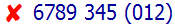 Telephone number incorrectly ordered.