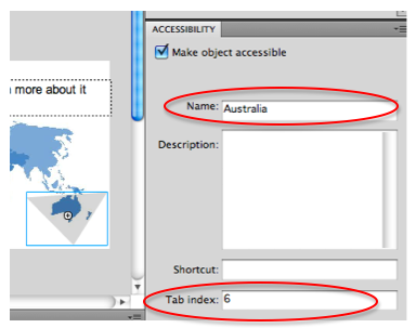 setting the button's name using the Accessibility panel